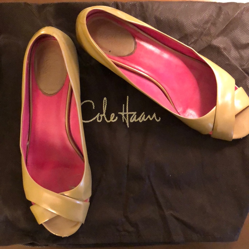 Cole Haan open toe shoes - gold/bronze
